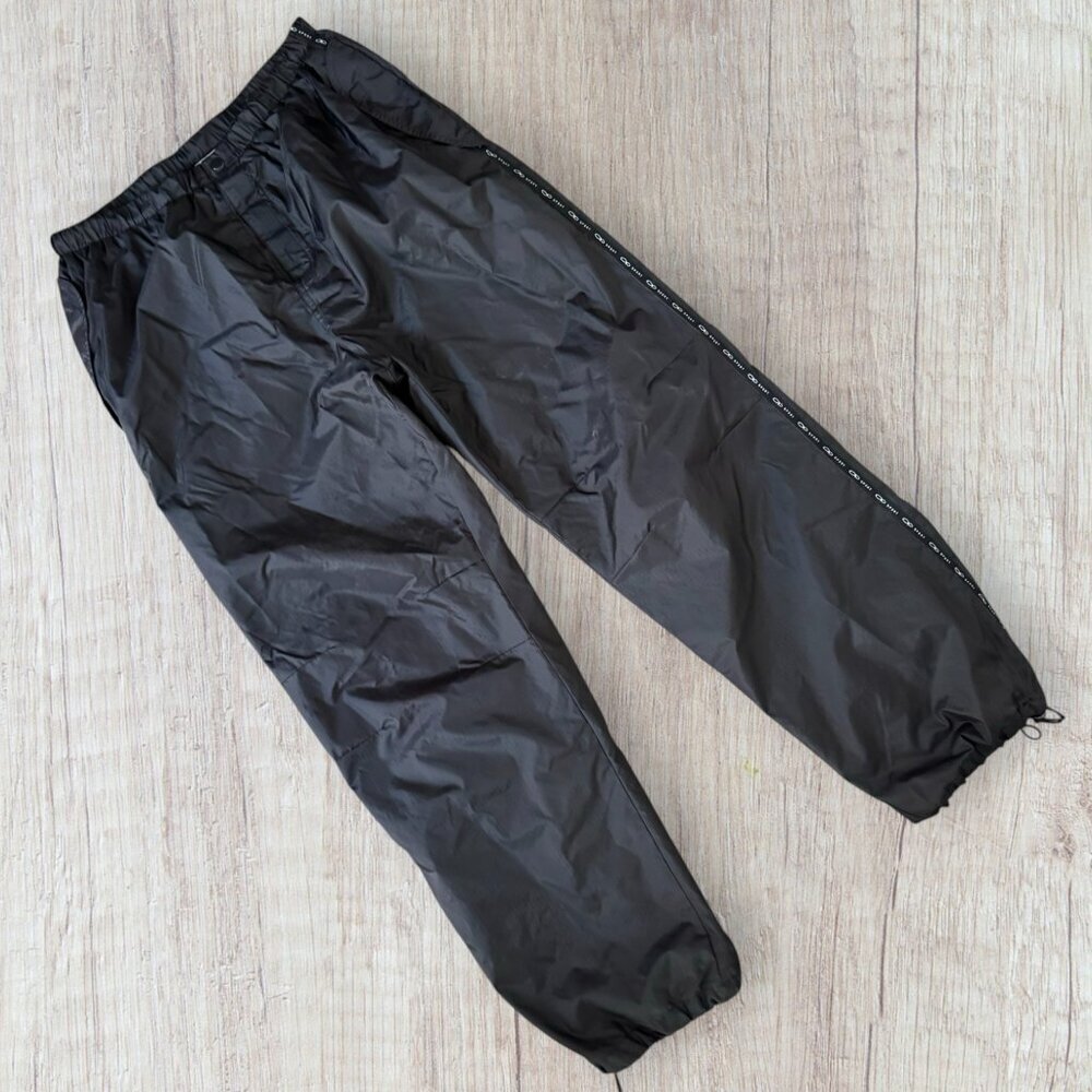 Vintage 90s OP OCEAN PACIFIC Sport Nylon Mesh Lined Black Athletic Pants ‎Mens M